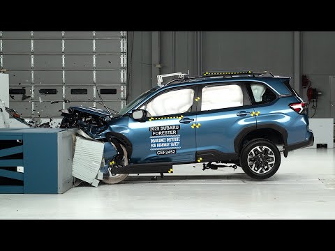 2025 Subaru Forester updated moderate overlap IIHS crash test