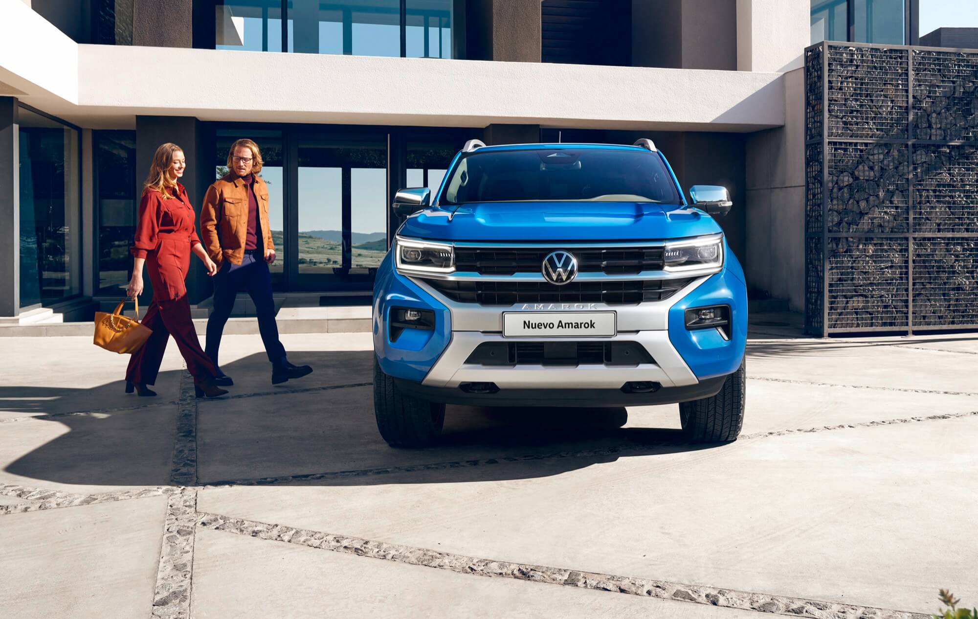 Edelstahl Einstiegsleisten Für VW Amarok II 2022-2025 - Türschwellenschutz Blau